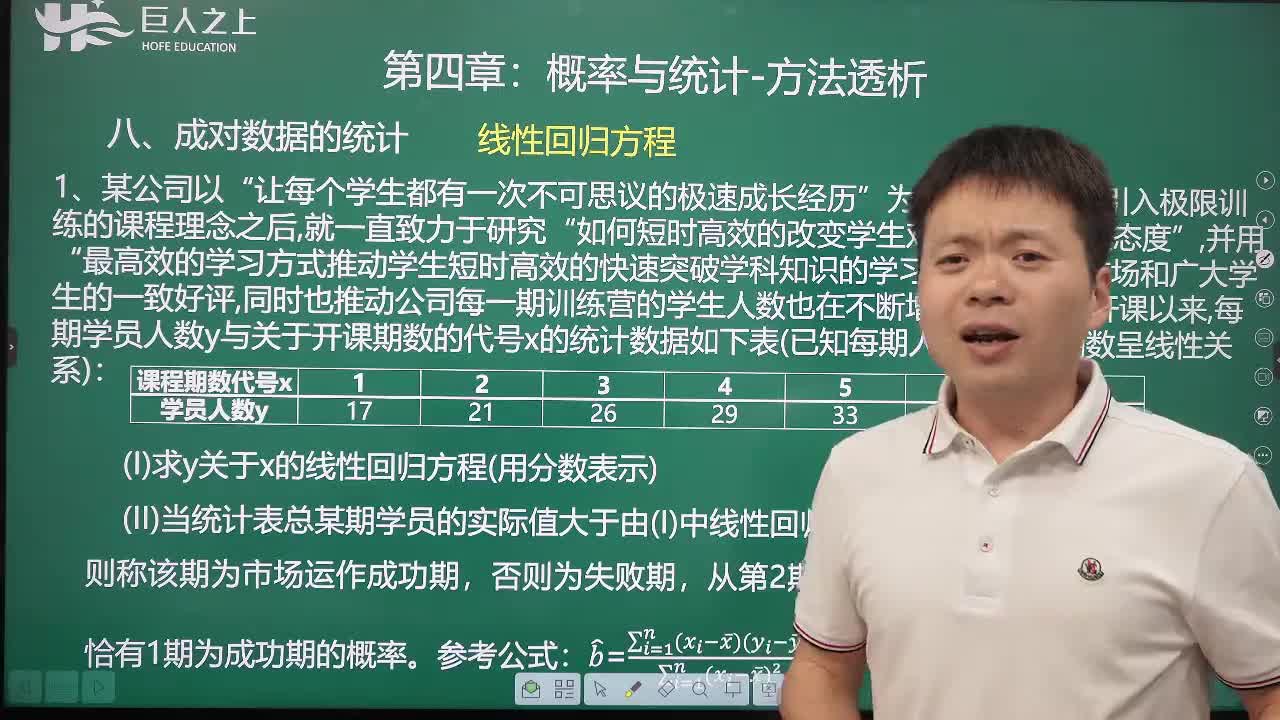 成对数据统计：线性回归方程方法透析（必看）