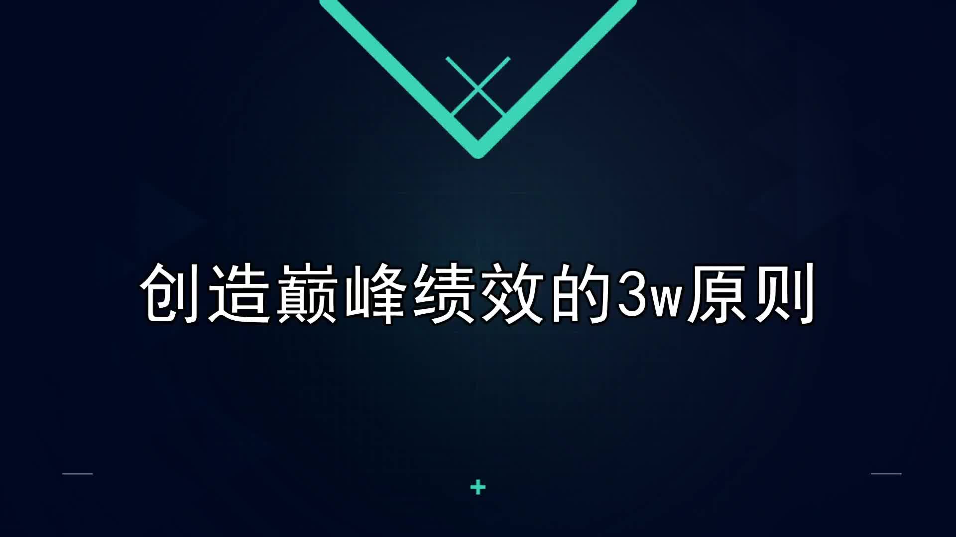 15课：创造巅峰绩效的3w原则