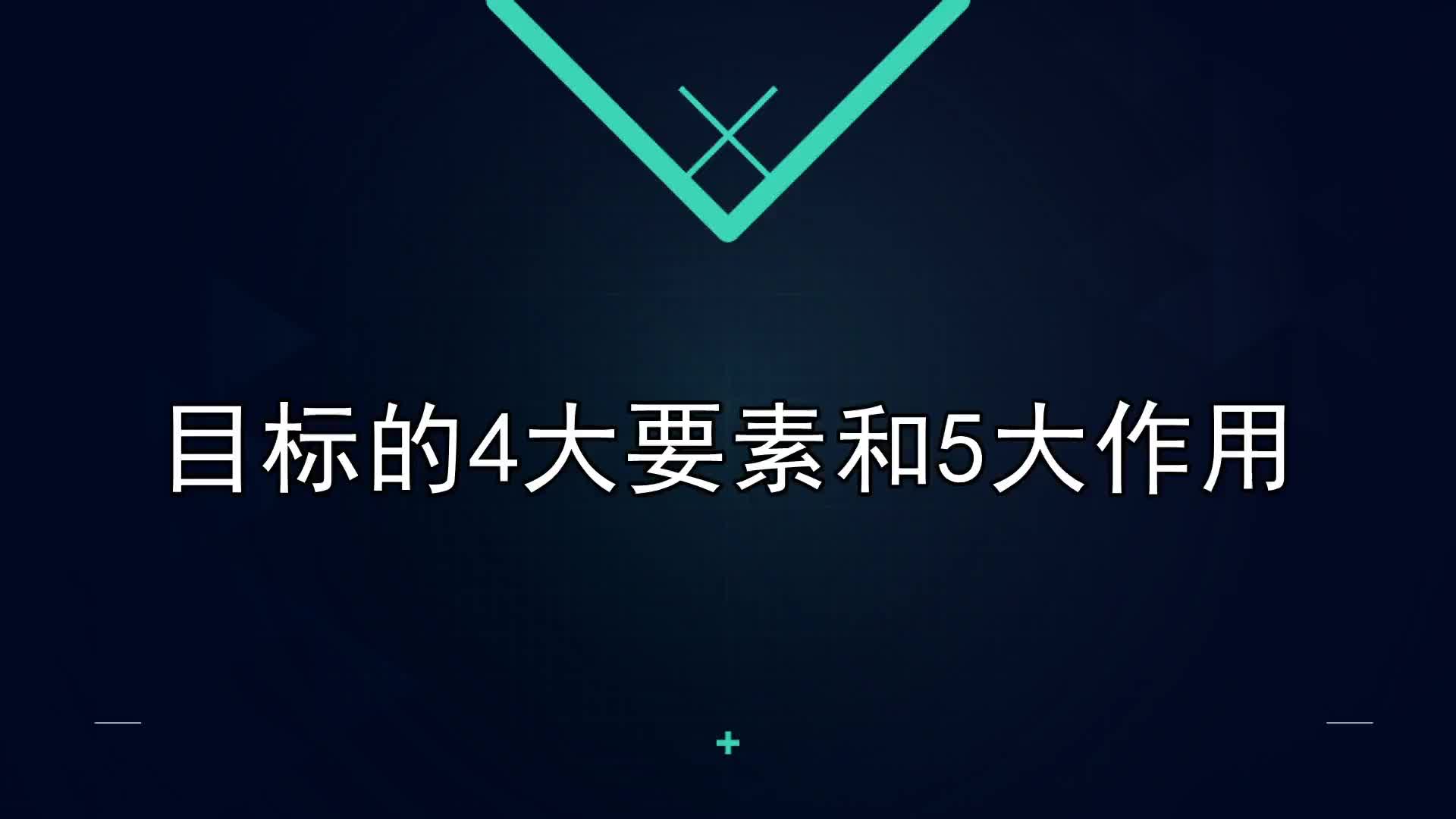 11课：目标的4大要素和5大作用